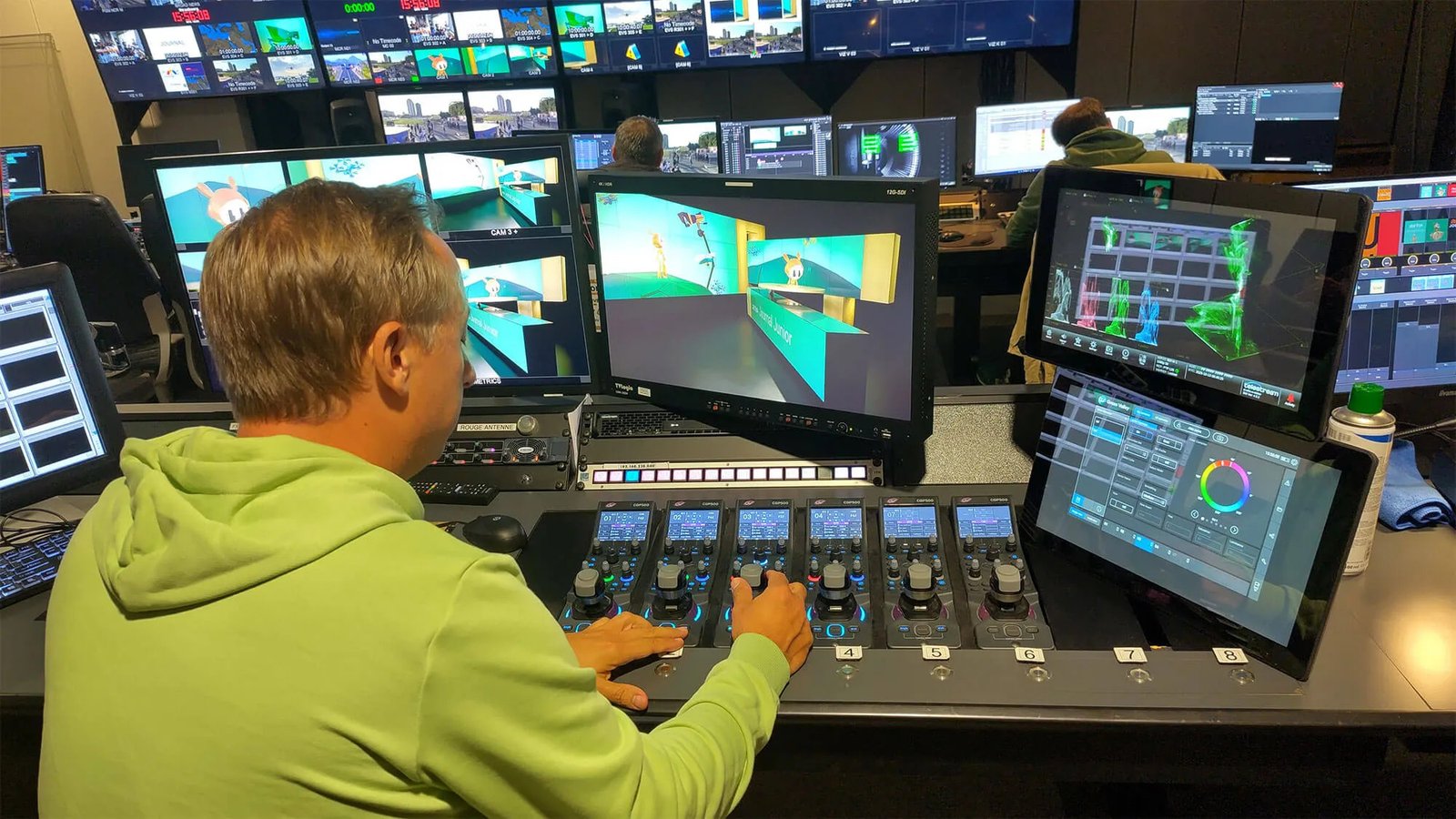 Professional broadcast production setup